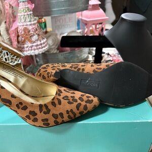 Maurices Brown Leopard Print Heels
